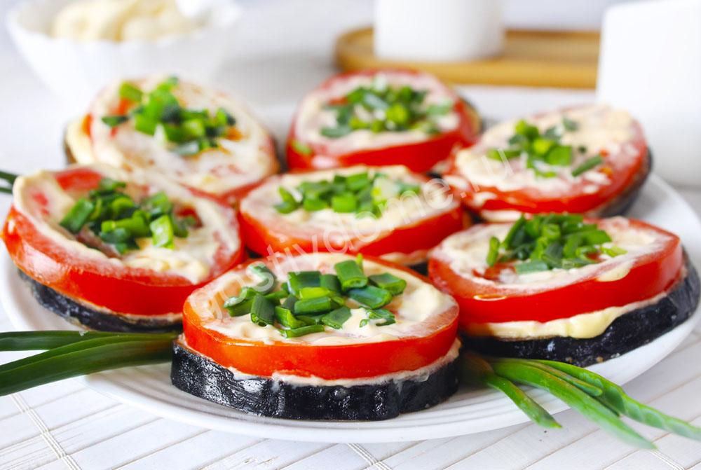 фото к рецепту баклажаны жареные с помидорами рецепт с фото на сковороде